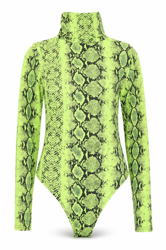 Womens UK Size 8 Boohoo One-Piece Green Bodysuit