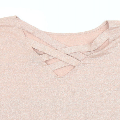 Womens UK Size L New Look Pink Basic Blouse