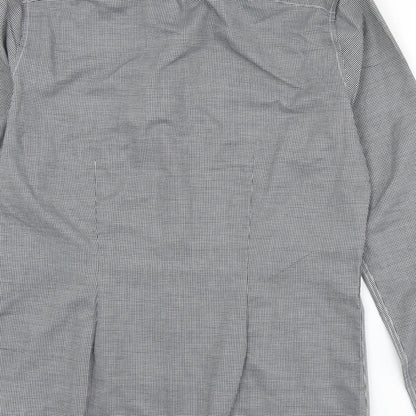 Mens UK Size 15.5 NEXT Black  Button-Up Long Sleeve Casual Shirt