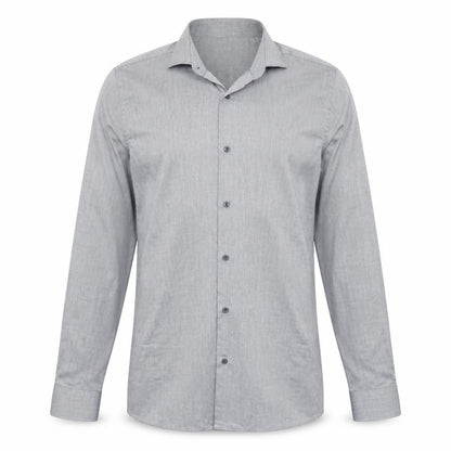 Mens UK Size 15.5 NEXT Grey  Button-Up Long Sleeve Casual Shirt