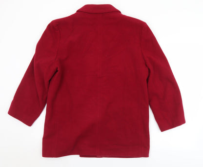 Womens UK Size S Preworn Red Pea Coat