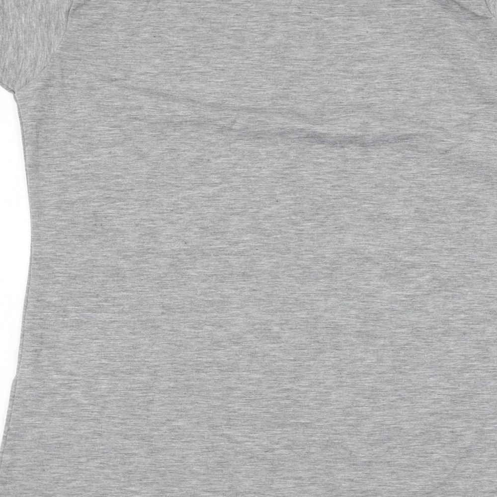 Womens UK Size 8 Preworn Grey Basic T-Shirt