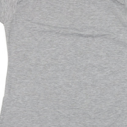 Womens UK Size 8 Preworn Grey Basic T-Shirt