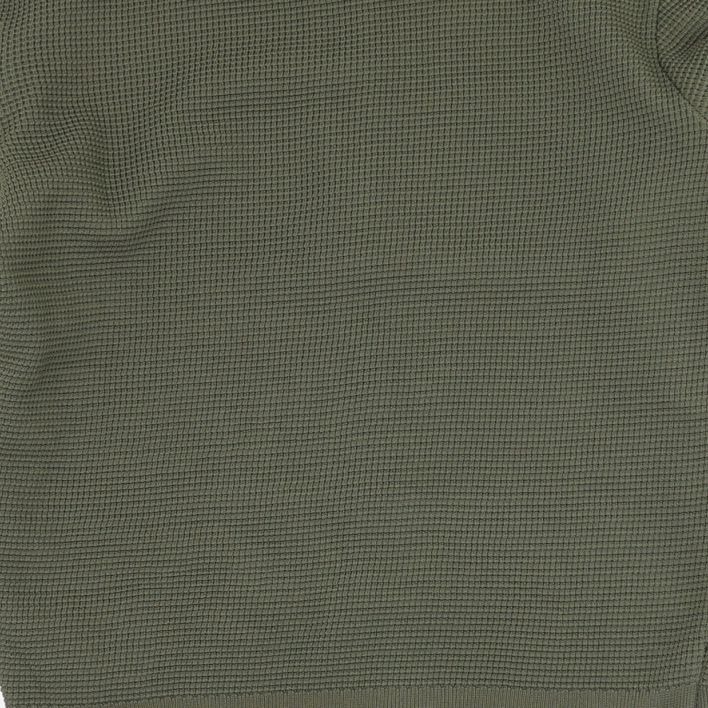 Mens UK Size S BoohooMAN Green Full Zip Sweatshirt
