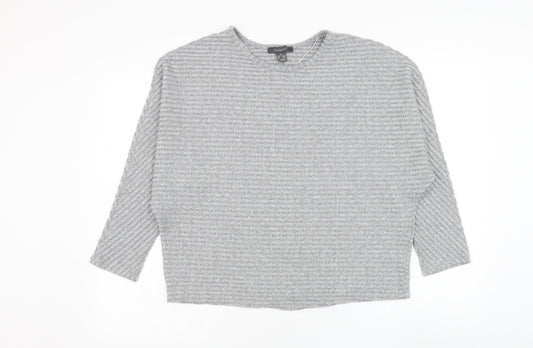 Primark Womens Grey Round Neck  Polyester Pullover Jumper Size 10