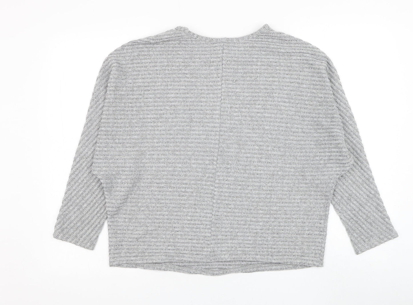 Primark Womens Grey Round Neck  Polyester Pullover Jumper Size 10