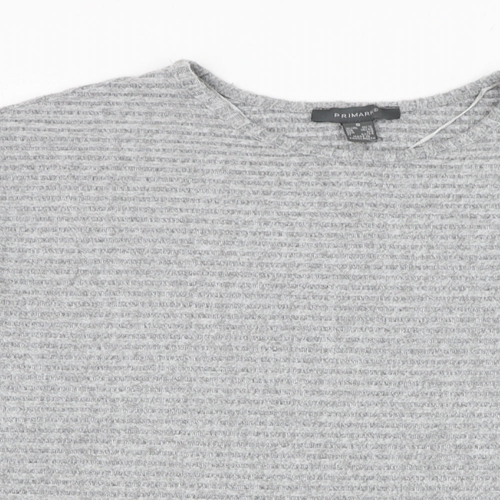 Primark Womens Grey Round Neck  Polyester Pullover Jumper Size 10