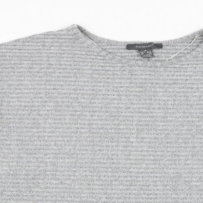 Primark Womens Grey Round Neck  Polyester Pullover Jumper Size 10
