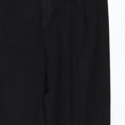 Boohoo Womens Black  Cotton Skinny Jeans Size 10 L29 in Regular Zip