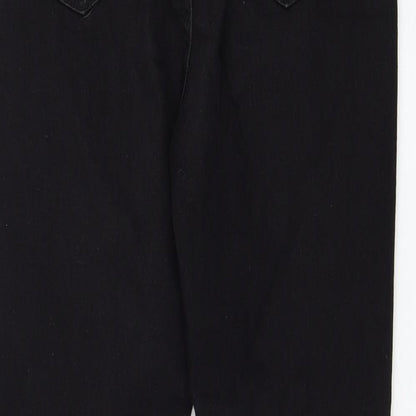 Boohoo Womens Black  Cotton Skinny Jeans Size 10 L29 in Regular Zip
