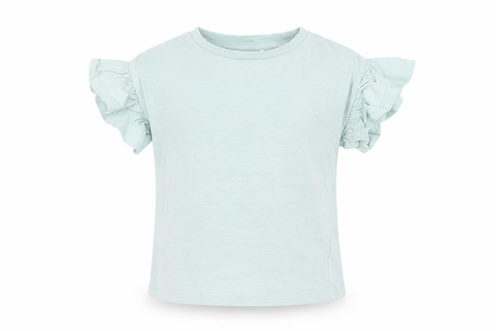 NEXT Girls Green  Cotton Basic T-Shirt Size 3 Years Round Neck Pullover