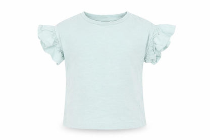 NEXT Girls Green  Cotton Basic T-Shirt Size 3 Years Round Neck Pullover