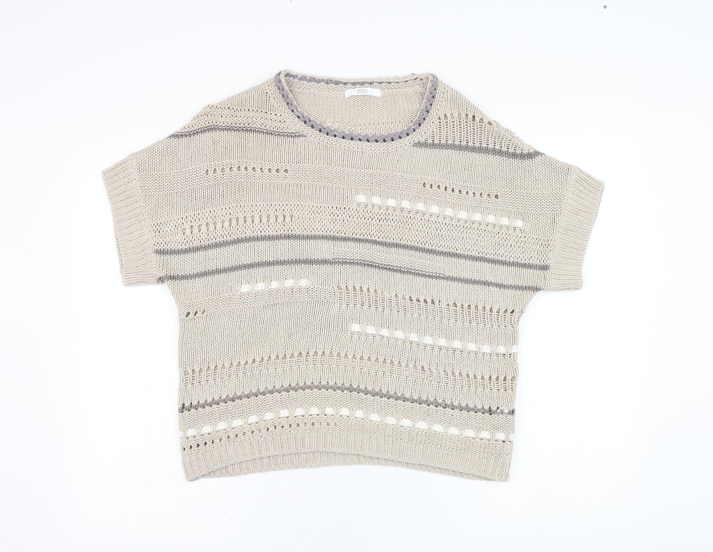Womens UK Size 8 Marks and Spencer Beige Pullover Jumper