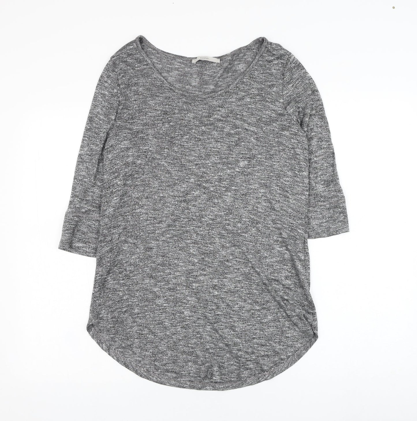 George Womens Grey Round Neck  Viscose Pullover Jumper Size 12