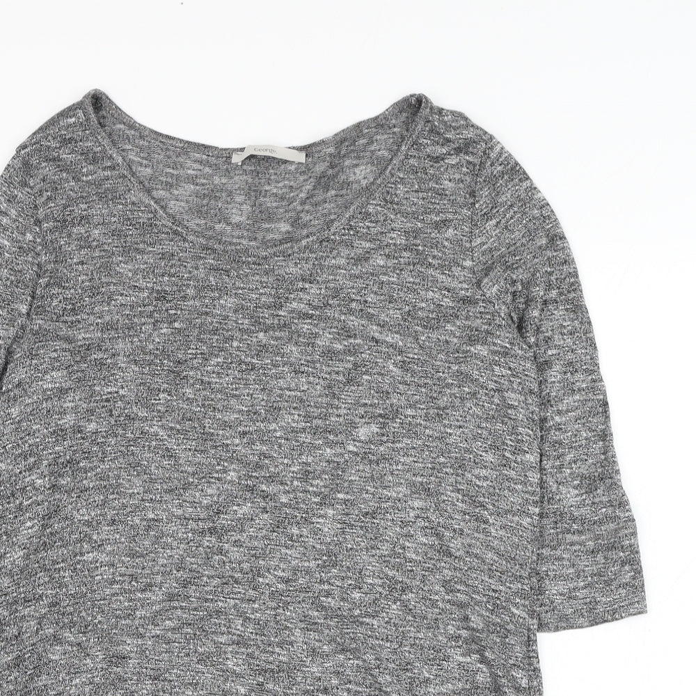 George Womens Grey Round Neck  Viscose Pullover Jumper Size 12