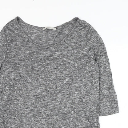 George Womens Grey Round Neck  Viscose Pullover Jumper Size 12