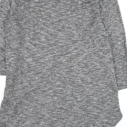 George Womens Grey Round Neck  Viscose Pullover Jumper Size 12