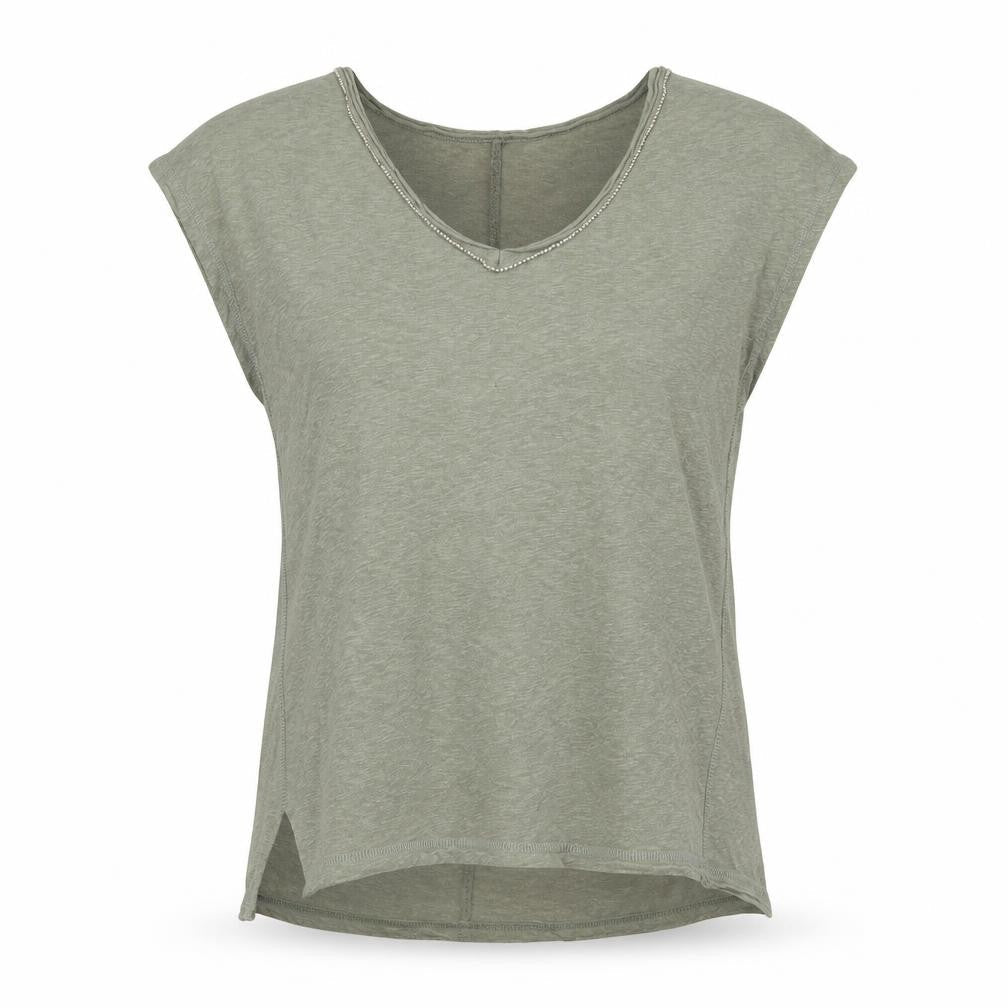 Womens UK Size 6 River Island Green Basic Tank