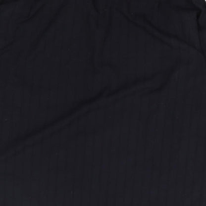 Thomas Nash Mens Black  Polyester  Button-Up Size 41 Collared Button