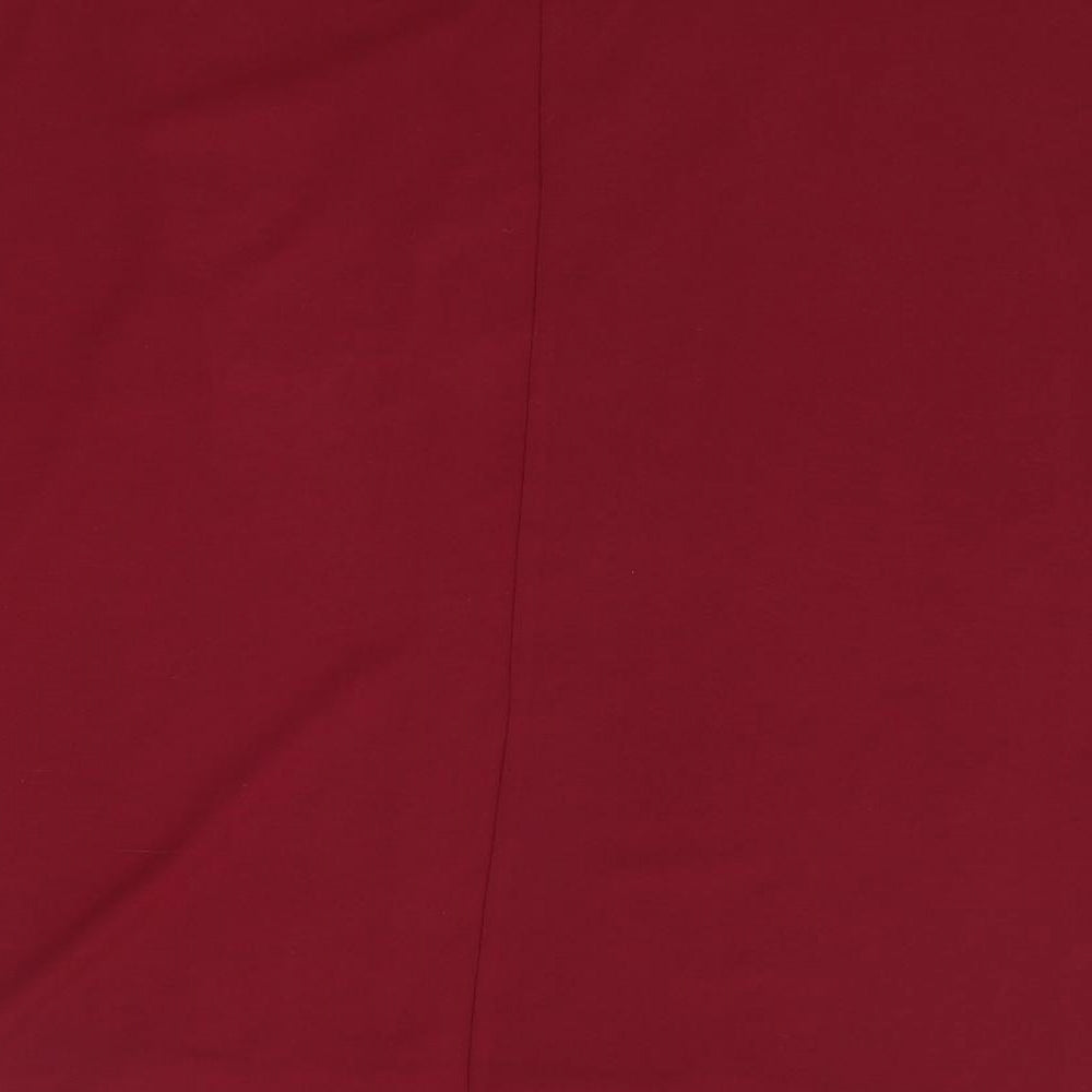 SheIn Womens Red  Polyester Jersey Blouse Size L V-Neck