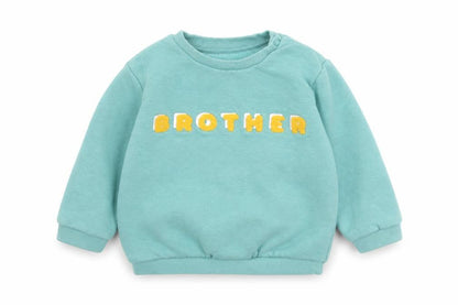 Marks and Spencer Boys Green  Cotton Pullover Jumper Size 9-12 Months  Pullover - Brother