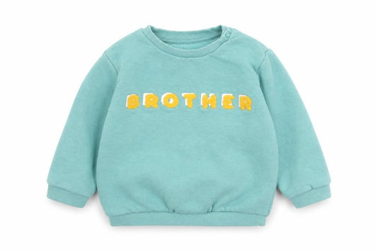 Marks and Spencer Boys Green  Cotton Pullover Jumper Size 9-12 Months  Pullover - Brother
