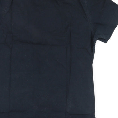 Industrialize Mens Blue  Polyester  Polo Size S Collared Button