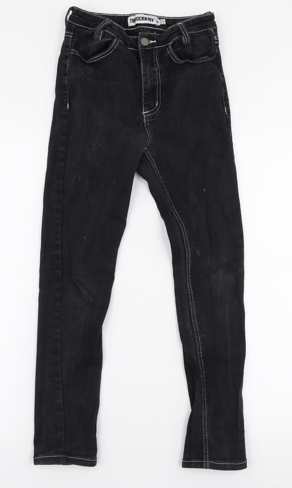 Womens UK Size 6 The Rockin Rev Slim Fit Skinny Black Jeans