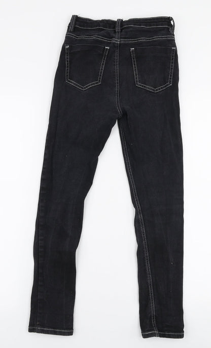 Womens UK Size 6 The Rockin Rev Slim Fit Skinny Black Jeans