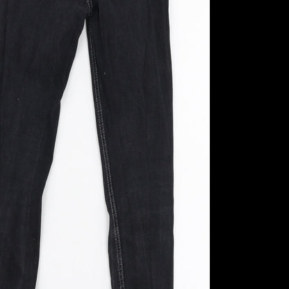 Womens UK Size 6 The Rockin Rev Slim Fit Skinny Black Jeans