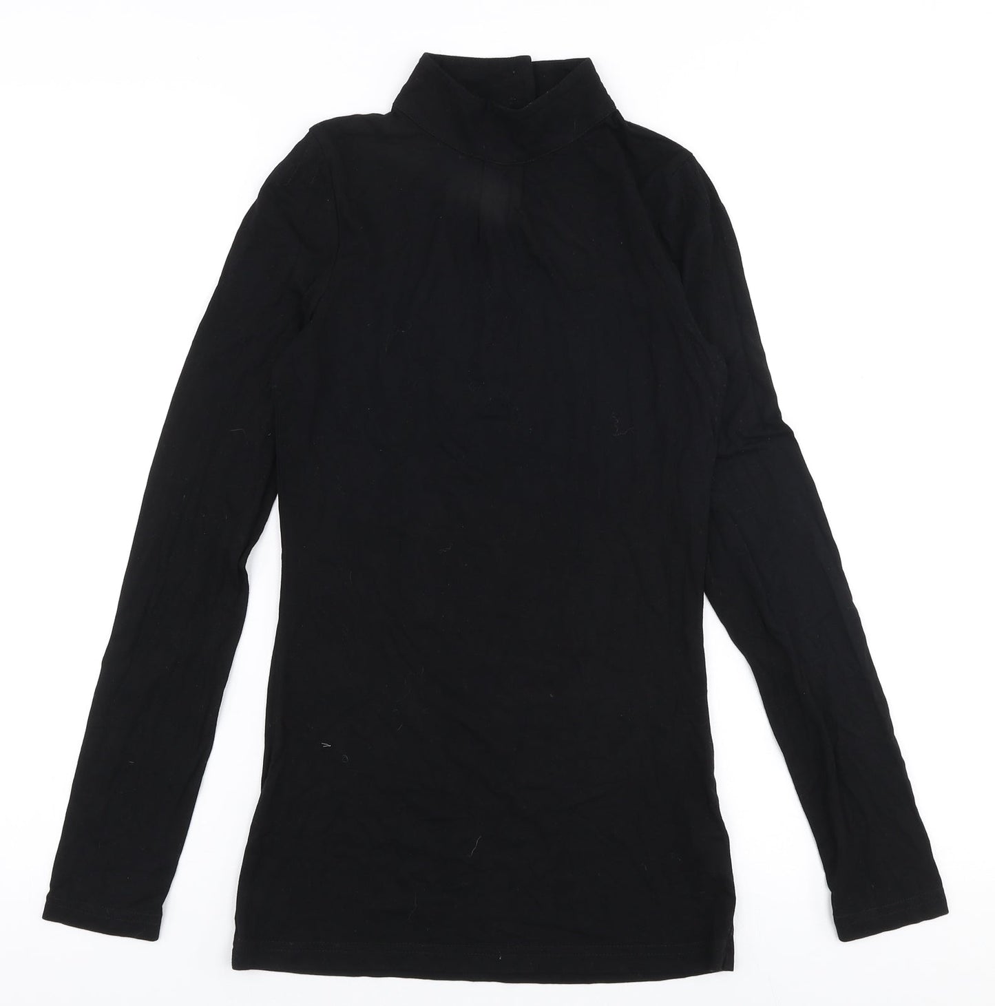 Womens UK Size XS Oasis Black Jersey T-Shirt