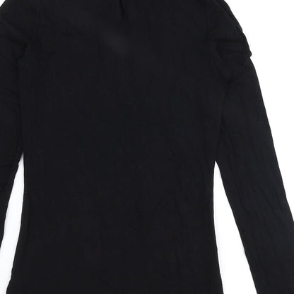 Womens UK Size XS Oasis Black Jersey T-Shirt