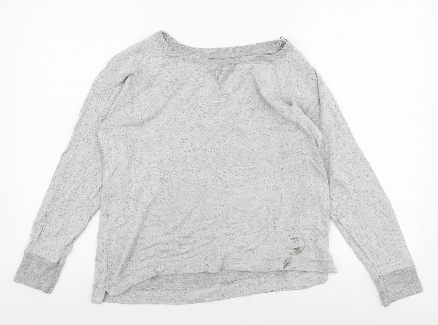 John Lewis Womens Grey Round Neck  Viscose Pullover Jumper Size 14
