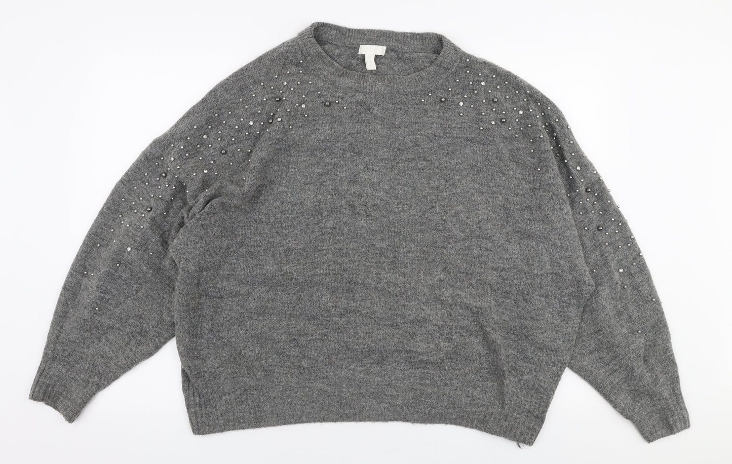 Womens UK Size M H&M Grey Pullover Jumper