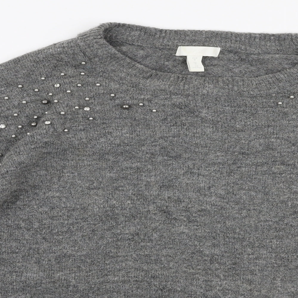 Womens UK Size M H&M Grey Pullover Jumper