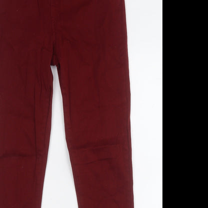 Womens UK Size 14 yesyes Regular Fit Straight Red Jeans