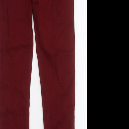 Womens UK Size 14 yesyes Regular Fit Straight Red Jeans
