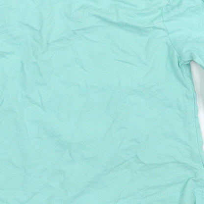 Lupilu Girls Green  Cotton Pullover T-Shirt Size 2 Years Round Neck
