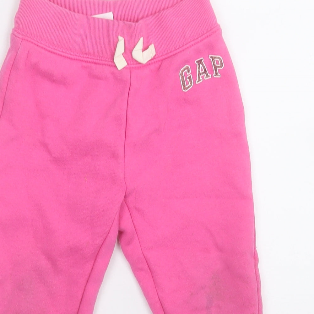 Gap Girls Pink  Cotton Jogger Trousers Size 2 Years  Regular