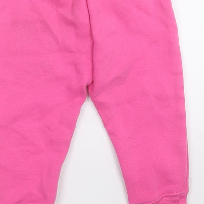 Gap Girls Pink  Cotton Jogger Trousers Size 2 Years  Regular