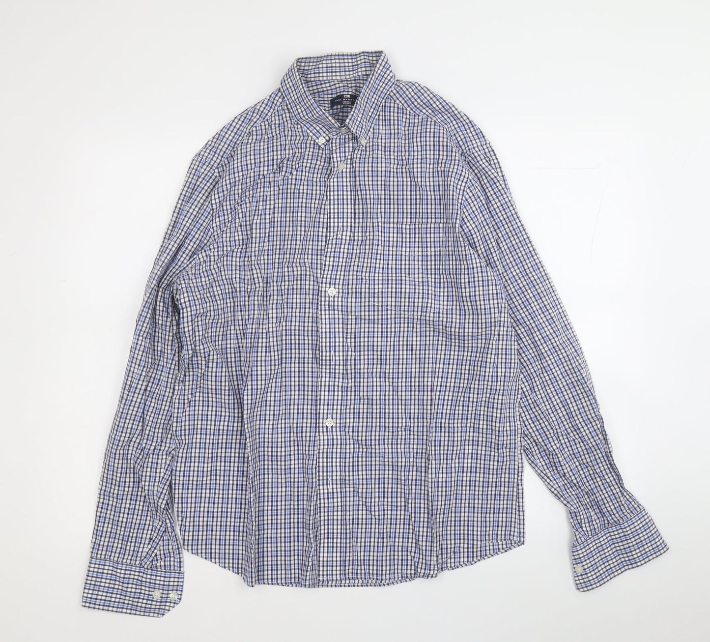 Mens UK Size M Blue Harbour Blue  Button-Up Long Sleeve Casual Shirt