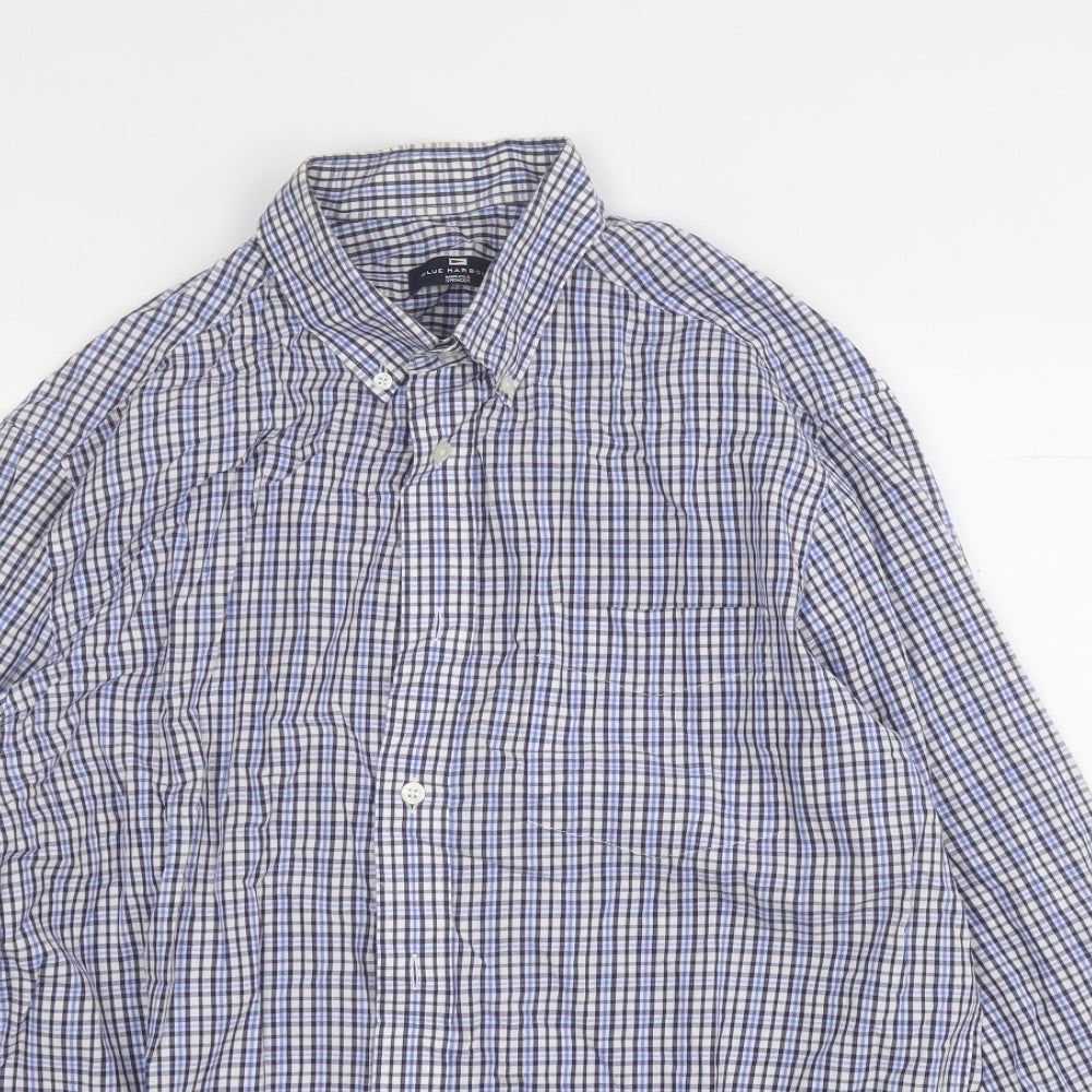 Mens UK Size M Blue Harbour Blue  Button-Up Long Sleeve Casual Shirt
