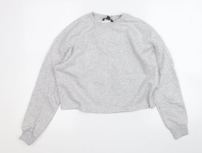 New Look Girls Grey  Cotton Pullover Sweatshirt Size 12-13 Years