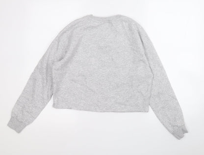 New Look Girls Grey  Cotton Pullover Sweatshirt Size 12-13 Years