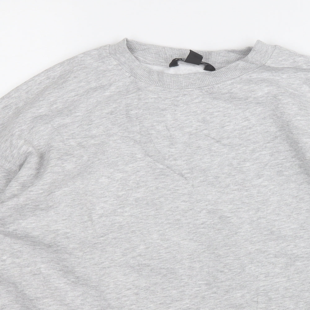 New Look Girls Grey  Cotton Pullover Sweatshirt Size 12-13 Years