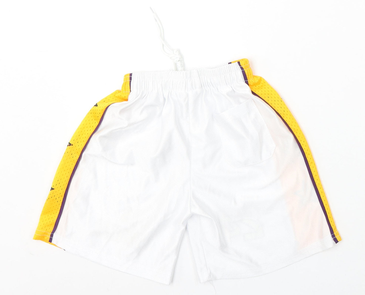 Preworn Boys White  Polyester Cargo Shorts Size 6 Years  Regular Tie - basketball