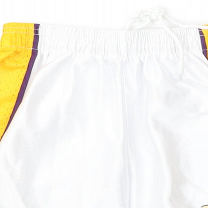 Preworn Boys White  Polyester Cargo Shorts Size 6 Years  Regular Tie - basketball
