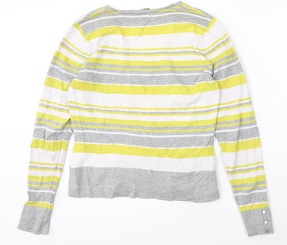 Womens UK Size L iNITIAL Multicoloured Pullover Jumper