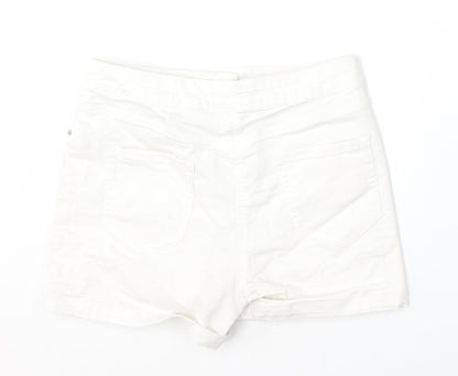 Papaya Womens White  Cotton Bermuda Shorts Size 10 L3 in Regular