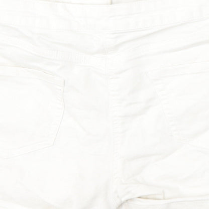 Papaya Womens White  Cotton Bermuda Shorts Size 10 L3 in Regular